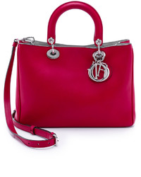 Женская красная кожаная сумка от Christian Dior