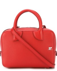 Женская красная кожаная сумка от Courreges
