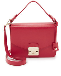Женская красная кожаная сумка от Furla