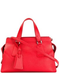 Женская красная кожаная сумка от Giorgio Armani