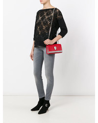 Женская красная кожаная сумка от Philipp Plein