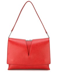 Женская красная кожаная сумка от Jil Sander