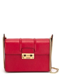 Женская красная кожаная сумка от Lanvin
