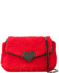 Женская красная кожаная сумка от Les Petits Joueurs