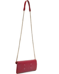 Женская красная кожаная сумка от Maison Margiela