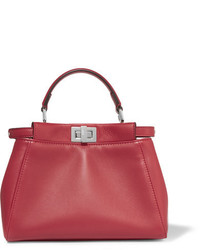Женская красная кожаная сумка от Fendi