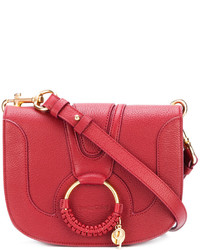 Женская красная кожаная сумка от See by Chloe