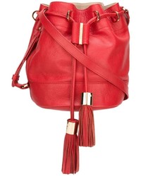 Женская красная кожаная сумка от See by Chloe