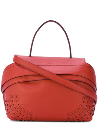 Женская красная кожаная сумка от Tod's