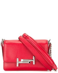 Женская красная кожаная сумка от Tod's