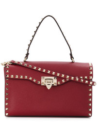 Женская красная кожаная сумка от Valentino