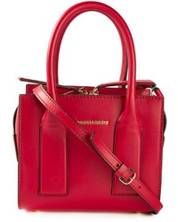 Красная кожаная сумочка от Dsquared2