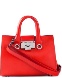 Красная кожаная сумочка от Jimmy Choo
