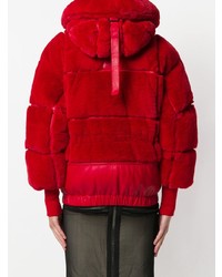 Красная короткая шуба от Tom Ford