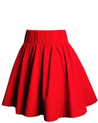 Красная короткая юбка-солнце