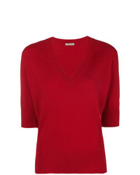 Женская красная кофта с коротким рукавом от Bottega Veneta