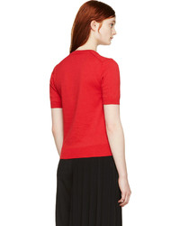 Женская красная кофта с коротким рукавом от Comme des Garcons