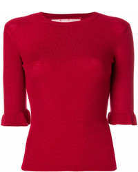 Женская красная кофта с коротким рукавом от RED Valentino