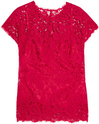 Красная кружевная блузка от Dolce & Gabbana