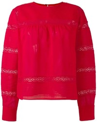 Красная кружевная блузка от Etoile Isabel Marant