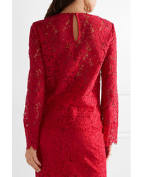 Красная кружевная блузка от Diane von Furstenberg