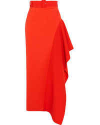 Красная кружевная юбка