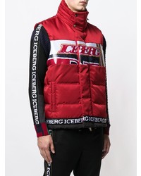 Мужская красная куртка без рукавов от Iceberg