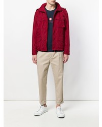 Мужская красная куртка в стиле милитари от Aspesi