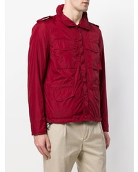 Мужская красная куртка в стиле милитари от Aspesi