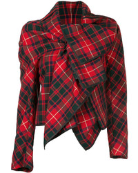 Женская красная куртка в шотландскую клетку от Comme des Garcons