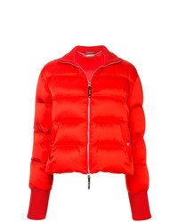 Женская красная куртка-пуховик от Alexander McQueen