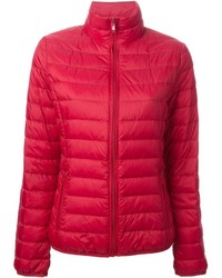 Женская красная куртка-пуховик от Armani Jeans