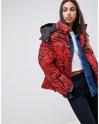 Женская красная куртка-пуховик от ASOS DESIGN