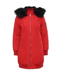 Женская красная куртка-пуховик от B.Style