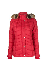 Женская красная куртка-пуховик от Barbour