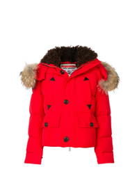 Женская красная куртка-пуховик от Dsquared2