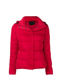 Женская красная куртка-пуховик от Emporio Armani