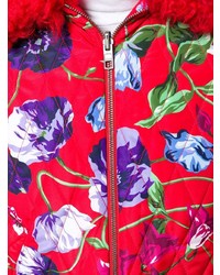 Женская красная куртка-пуховик от Kenzo