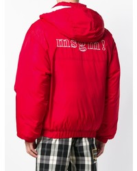 Мужская красная куртка-пуховик от MSGM