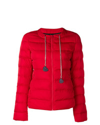 Женская красная куртка-пуховик от Love Moschino