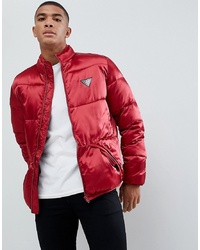 Мужская красная куртка-пуховик от Love Moschino