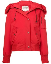 Женская красная куртка-пуховик от Kenzo