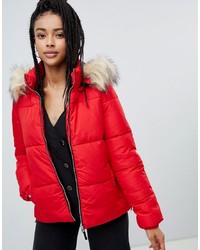 Женская красная куртка-пуховик от Pimkie