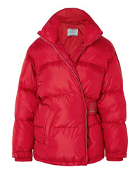 Женская красная куртка-пуховик от Prada