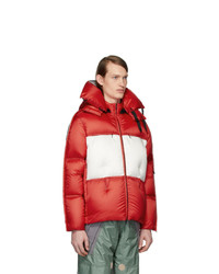 Мужская красная куртка-пуховик от Moncler Genius