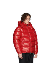 Мужская красная куртка-пуховик от Moncler