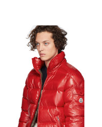 Мужская красная куртка-пуховик от Moncler
