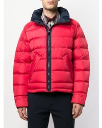 Мужская красная куртка-пуховик от Burberry