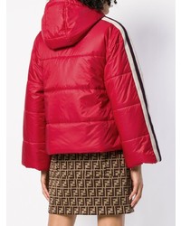 Женская красная куртка-пуховик от Gucci