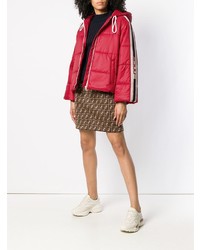 Женская красная куртка-пуховик от Gucci